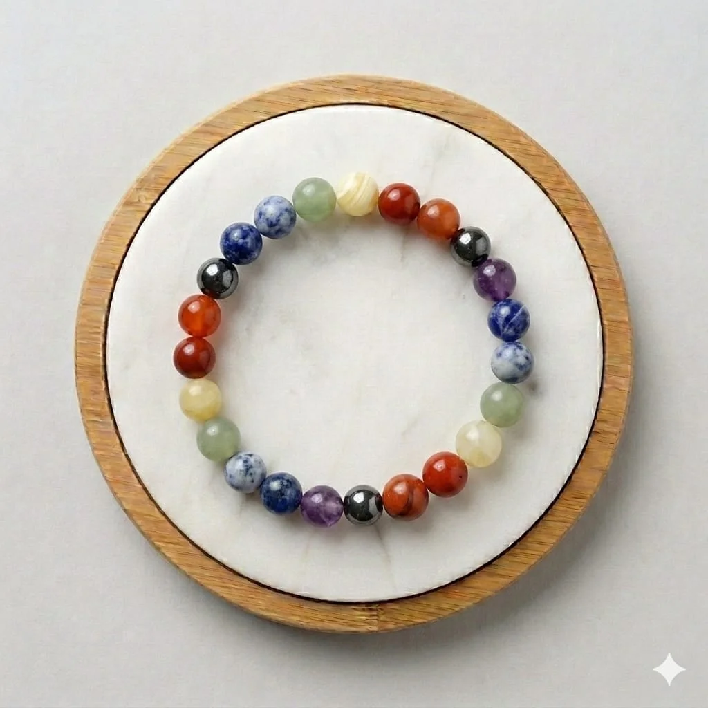 7 Chakra Multicolour Healing Crystal Bracelet